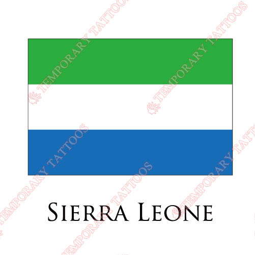 Sierra Leone flag Customize Temporary Tattoos Stickers NO.1980